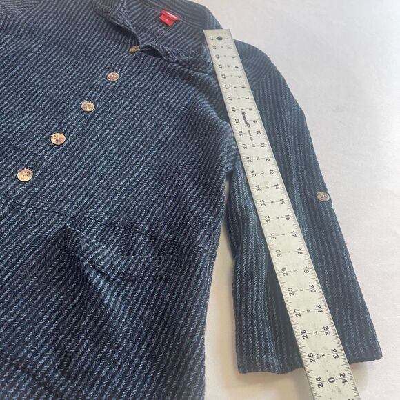 Toofan Blue Stripe Lagenlook Tunic Top Plus Size 1X - Picture 5 of 8